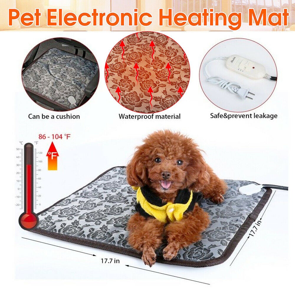 Self-Heating Waterproof Pet Bed Pad – Portable Thermal Mat for Dogs & Cats (Machine Washable)