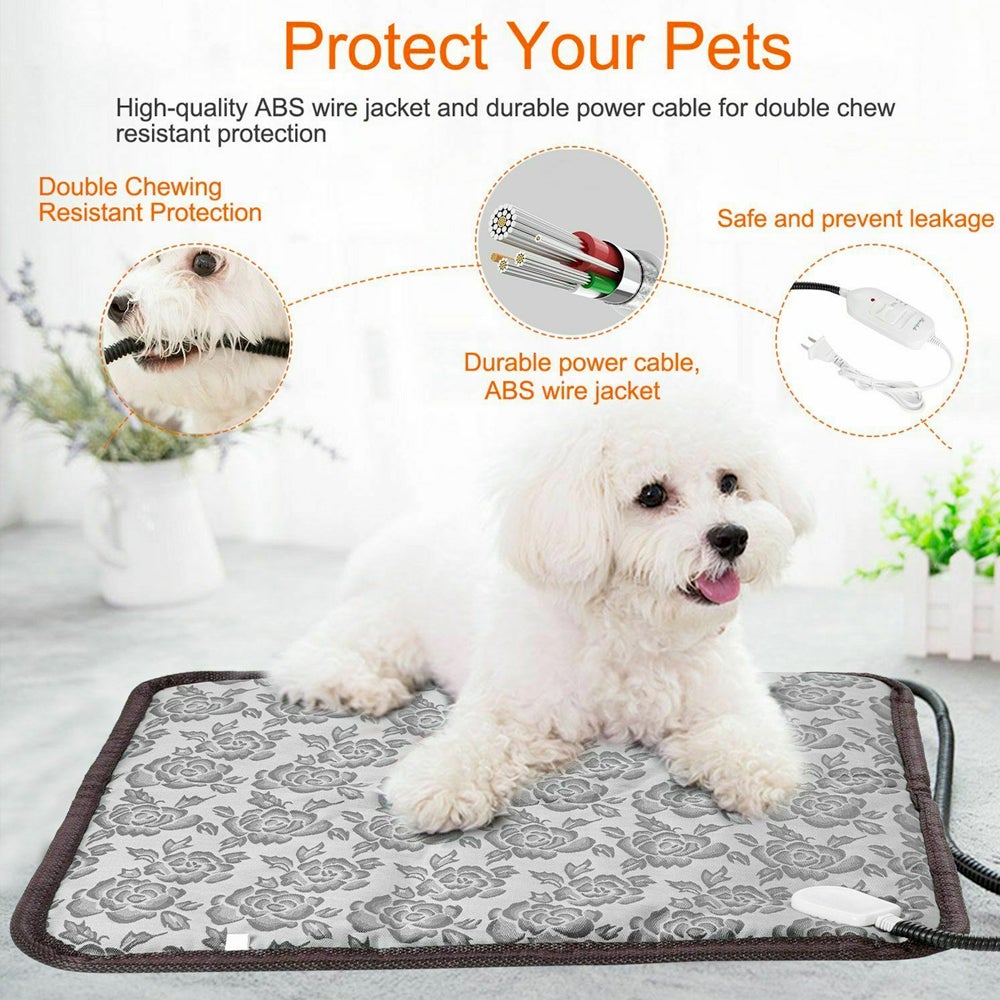 Self-Heating Waterproof Pet Bed Pad – Portable Thermal Mat for Dogs & Cats (Machine Washable)