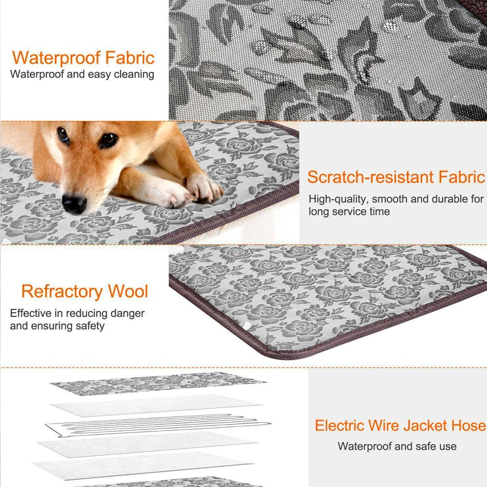 Self-Heating Waterproof Pet Bed Pad – Portable Thermal Mat for Dogs & Cats (Machine Washable)