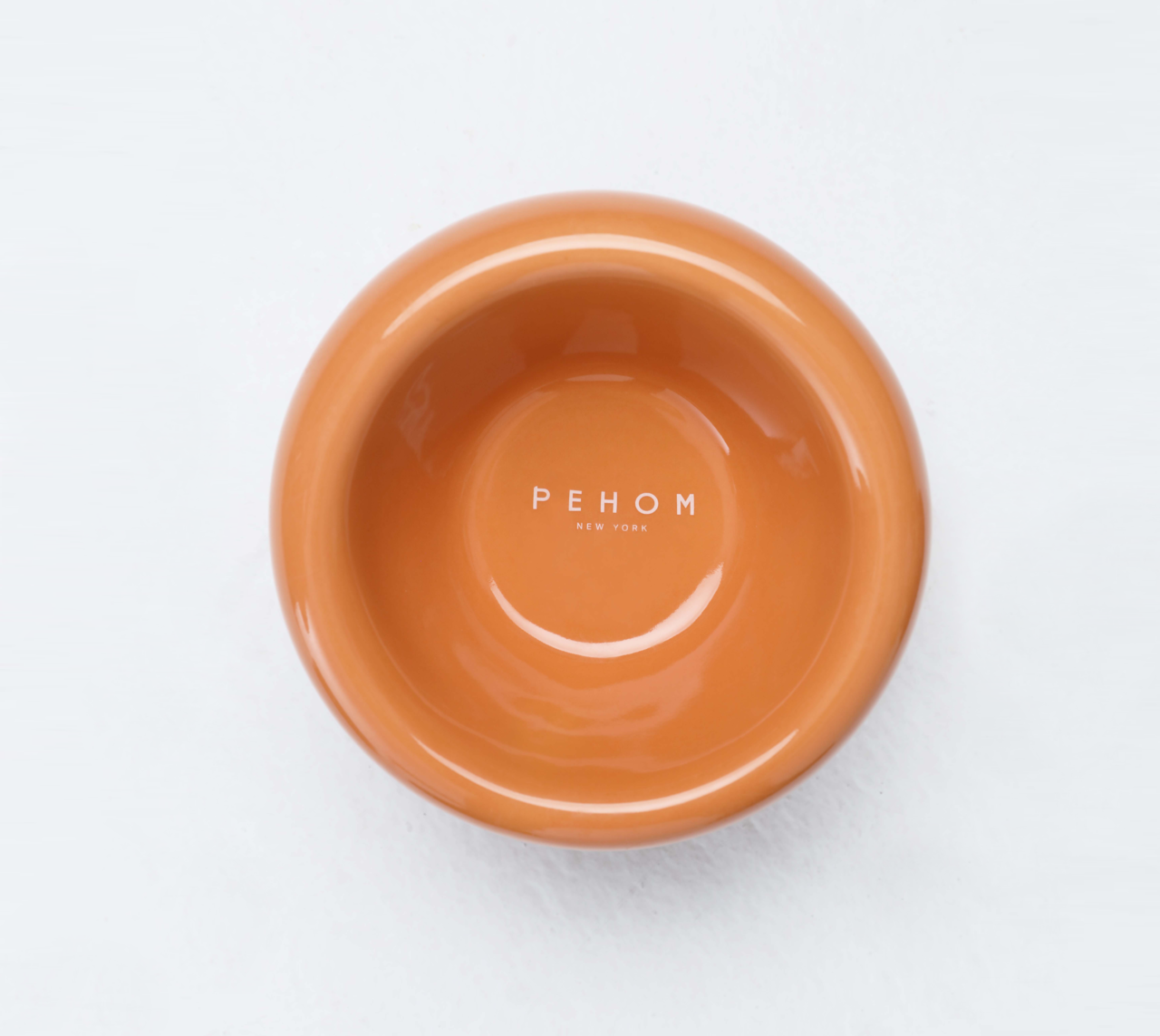Elevated Soufflé Pet Bowl – Anti-Slip Ceramic Design (Amber Orange)