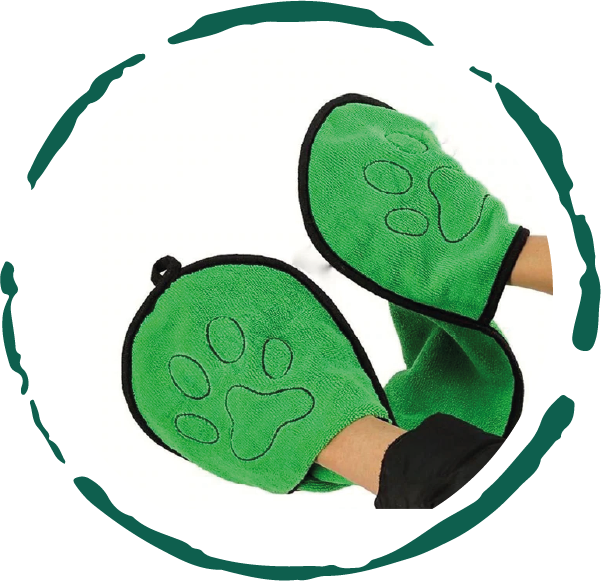 Quick-Dry Dog Bath Gloves – Towel Mitts for Easy Grooming