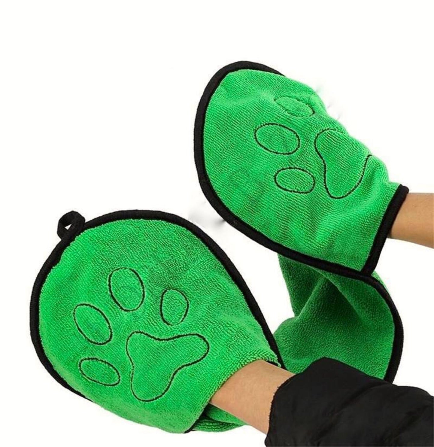 Quick-Dry Dog Bath Gloves – Towel Mitts for Easy Grooming