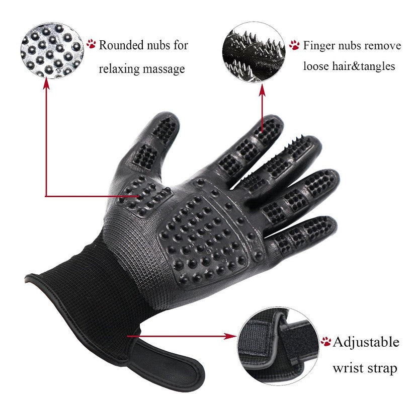 Pet Grooming Gloves – 1 Pair (Fast Shipping)