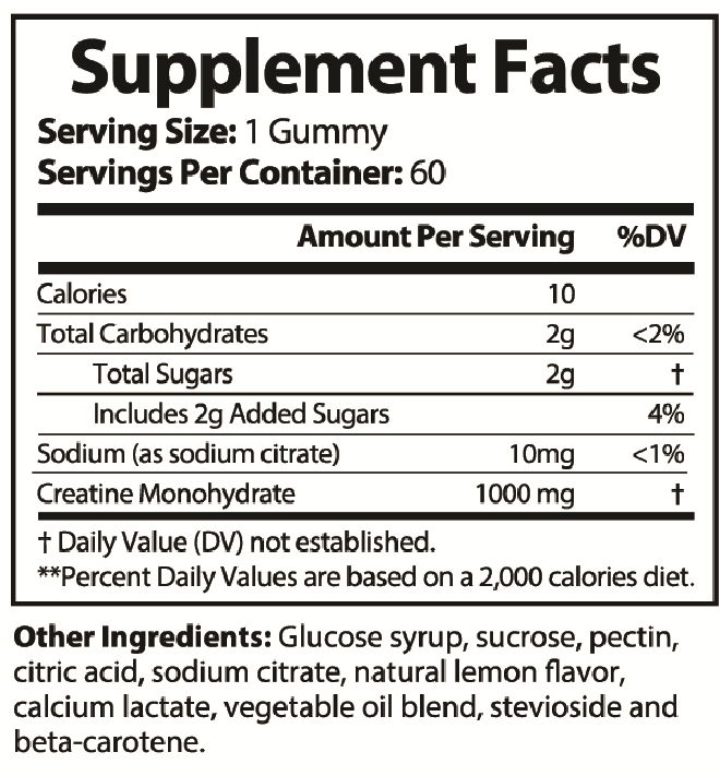 Pure Creatine Gummies - Support Strength & Performance (US Shipped)