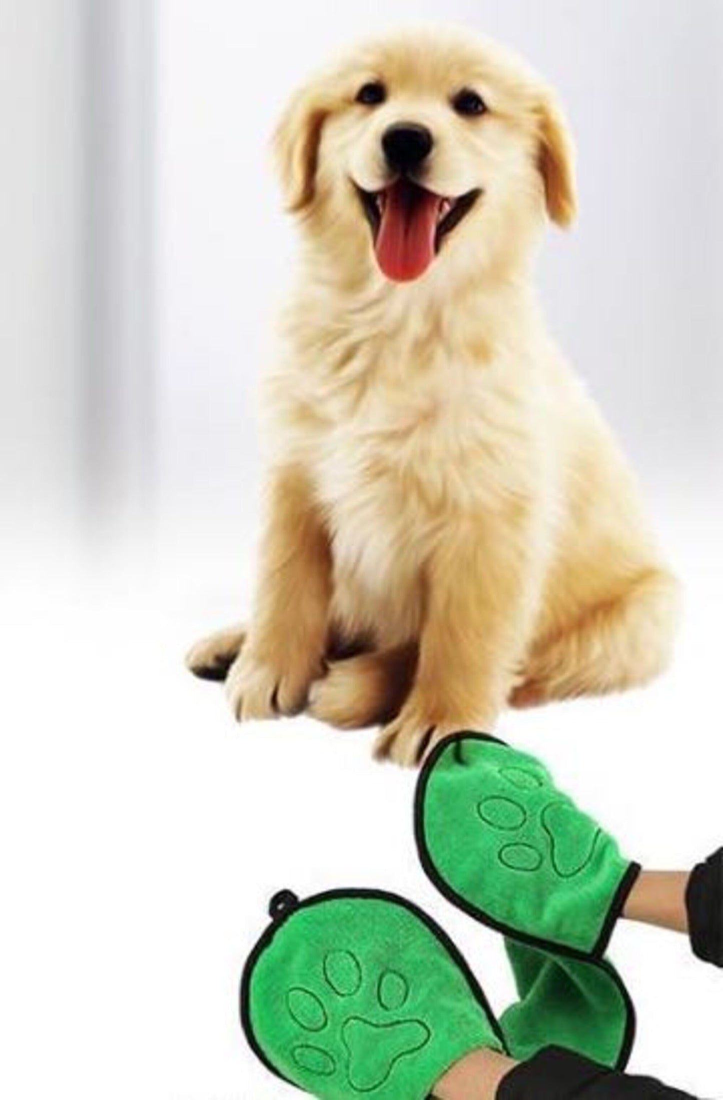 Quick-Dry Dog Bath Gloves – Towel Mitts for Easy Grooming