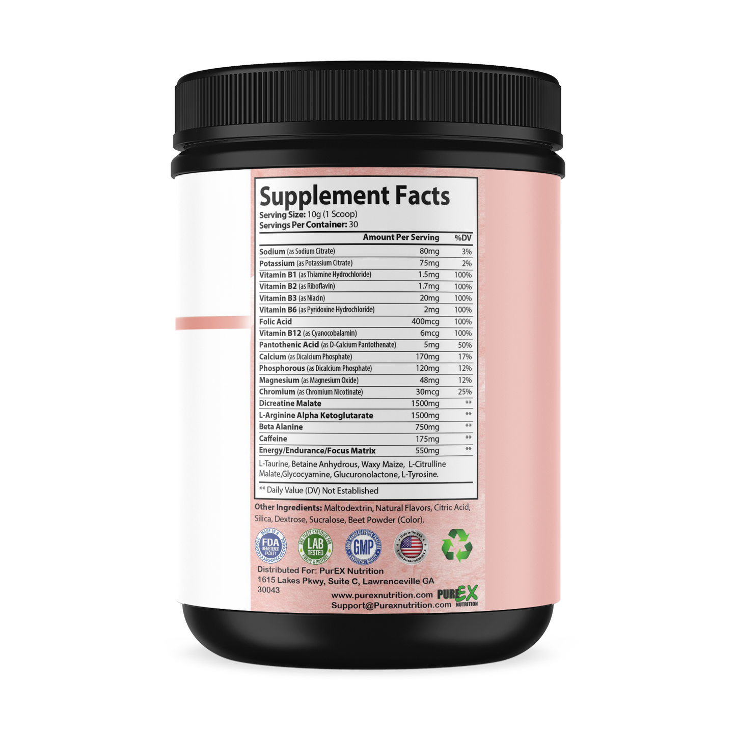Pure Energy Pre-Workout – Honeydew Watermelon (Beta-Alanine + B Vitamins)