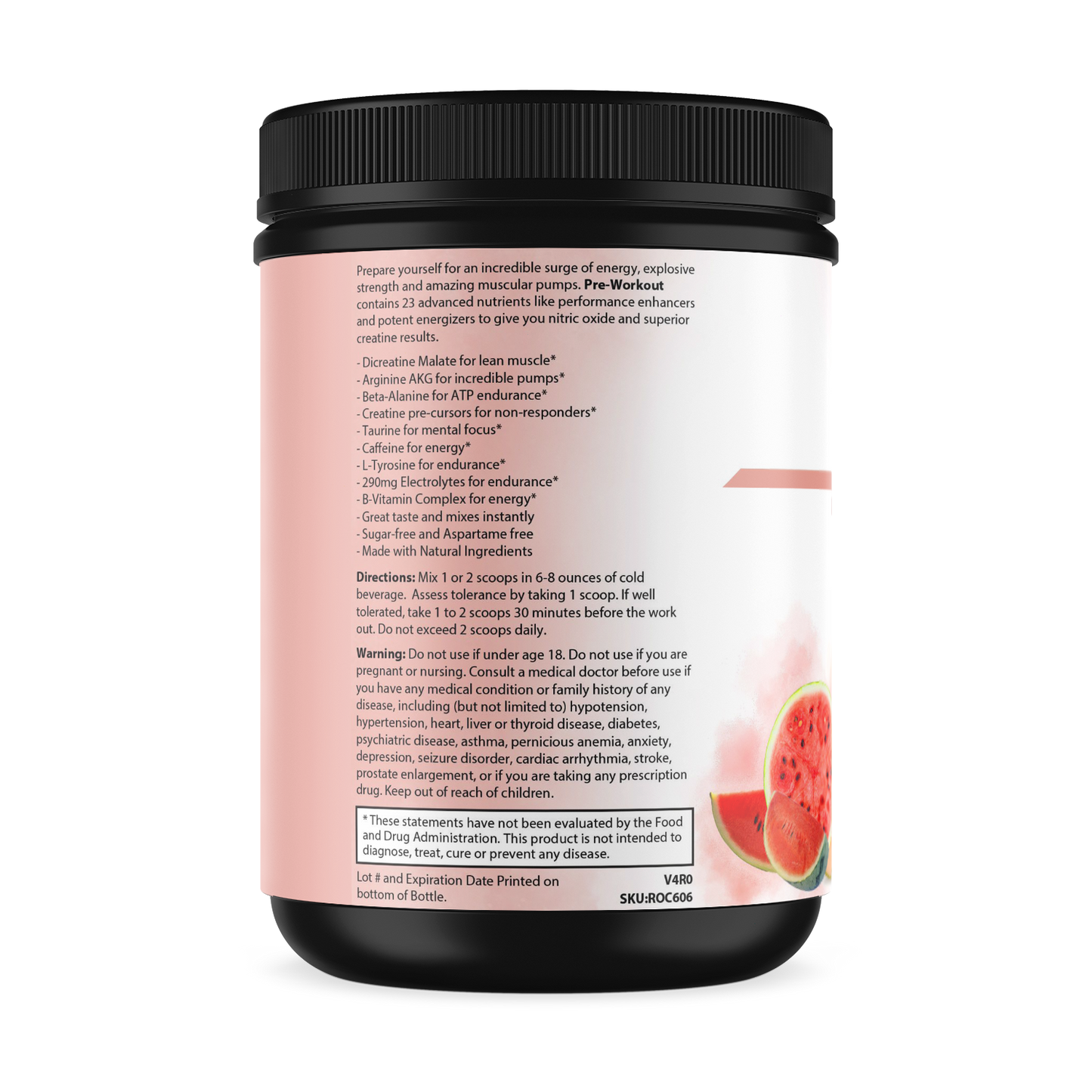 Pure Energy Pre-Workout – Honeydew Watermelon (Beta-Alanine + B Vitamins)