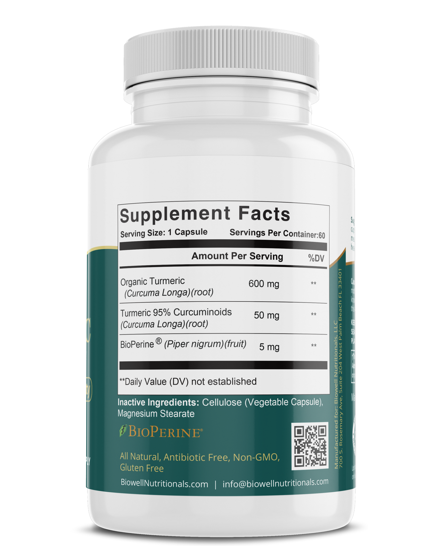 Turmeric with BioPerine – Traditional Herbal Supplement