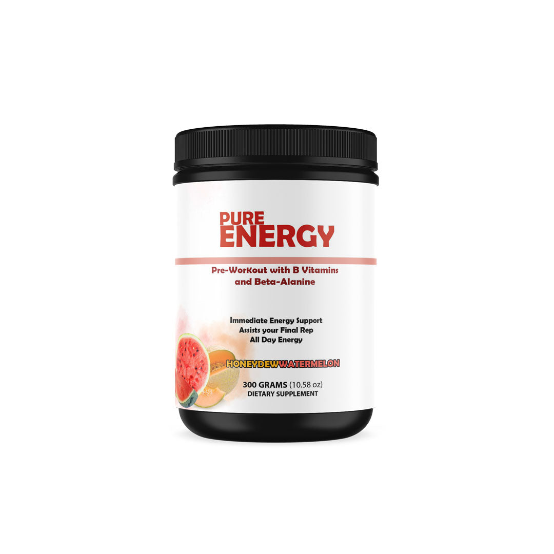 Pure Energy Pre-Workout – Honeydew Watermelon (Beta-Alanine + B Vitamins)