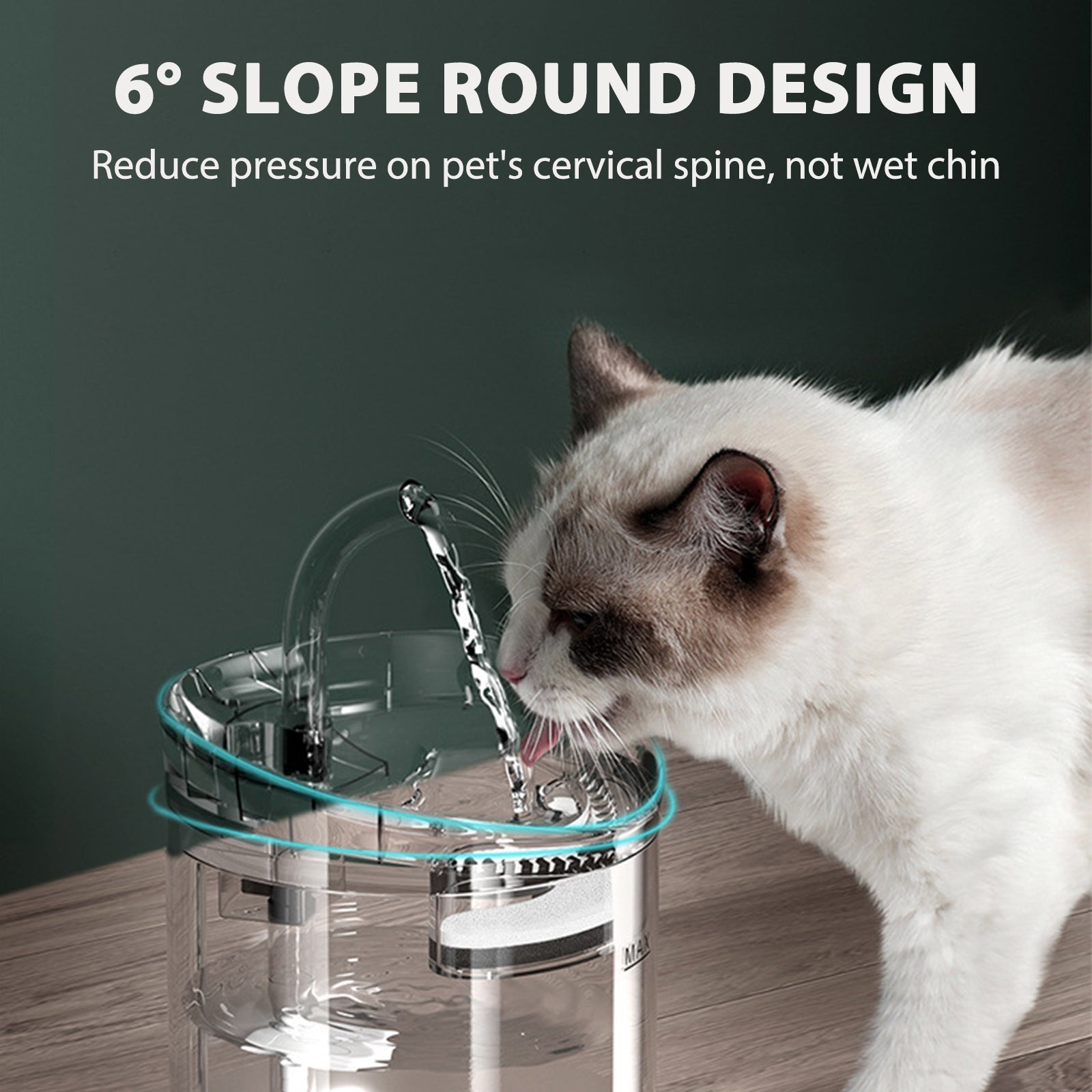 “BPA-free quiet pet water fountain for cats and dogs”